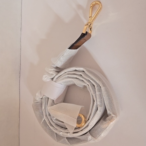 Michael Kors Gold Hardware and Camel Brown Leather w/buckle Adj Crossbody Strap - Picture 2 of 9